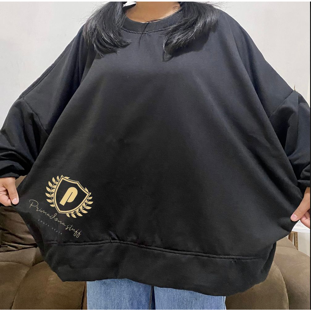 Blouse wanita Lengan panjang jumbo Oversize Lengan Balon Atasan Wanita Bigsize Korean Style XXXL