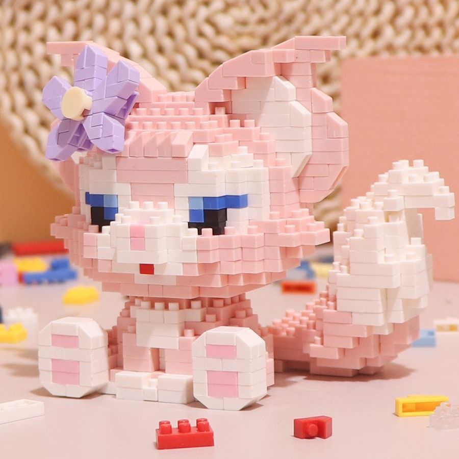 DADAWARD Mainan Balok Susun Disney LinaBell Mainan Anak Mainan Edukasi DIY 3D Puzzle Nano Block /Lego Block Mainan Susun / Kotak Susun Anak Karakter Lucu