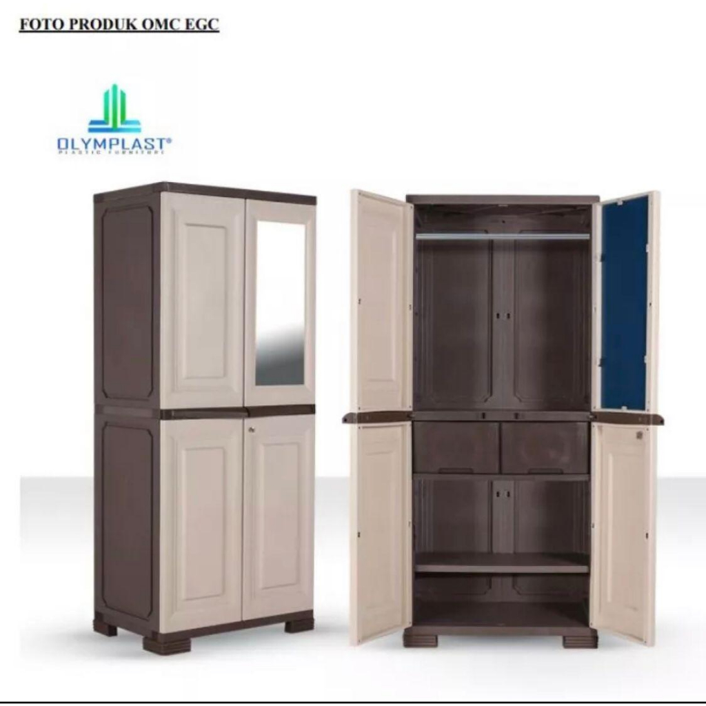 KHUSUS MALANG RAYA Olymplast OMC EGC Lemari Plastik 2 Pintu Cermin termurah khusus Malang Raya