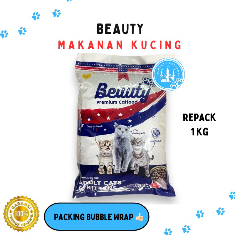 Beauty Cat Food / Beauty 1kg / Beauty Cat Food Repack / Beauty Repack / Beauty Repack 1kg / Beauty P