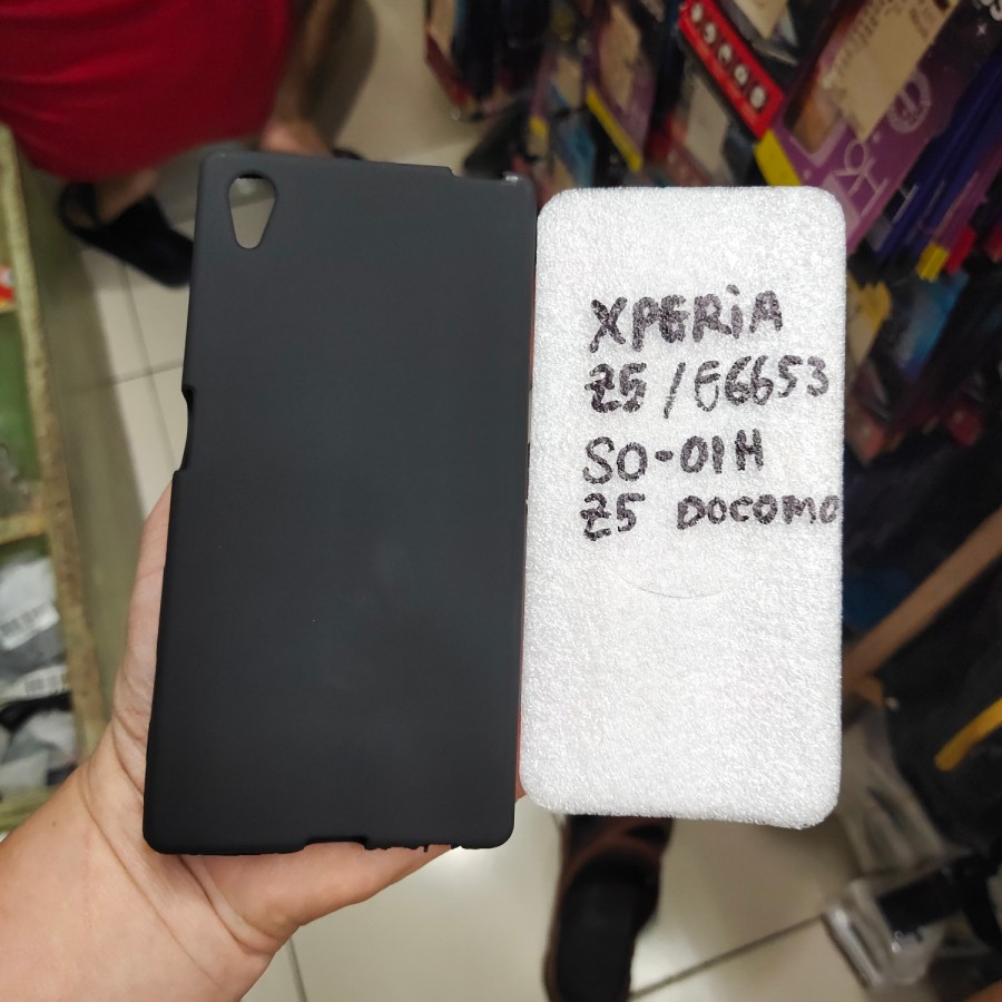 sony xperia z5 / E6653 / SO-01H / Z5 DOCOMO silikon karet hitam softcase mantul murah meriah