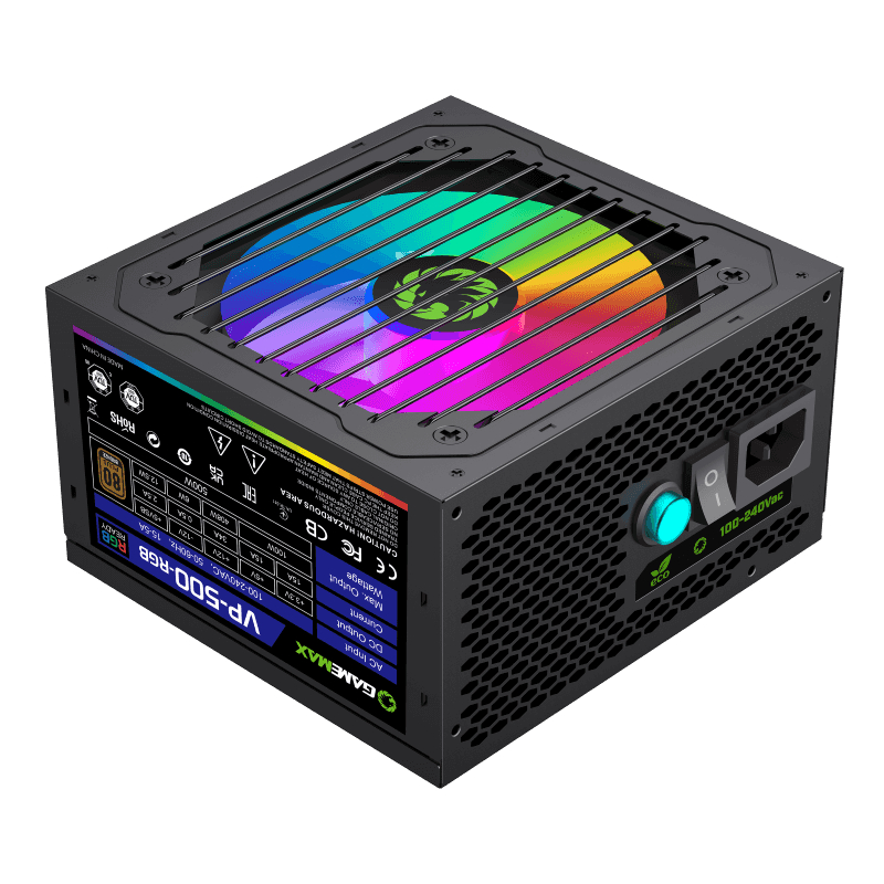 PSU Gamemax VP-500 RGB Performance Gaming 80+ Bronze Gamemax VP500 RGB