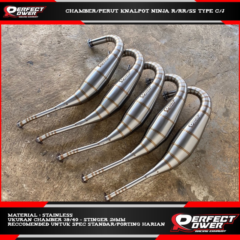 CHAMBER PERUT KNALPOT NINJA R RR SS TYPE C/J ORIGINAL PERFECT POWER
