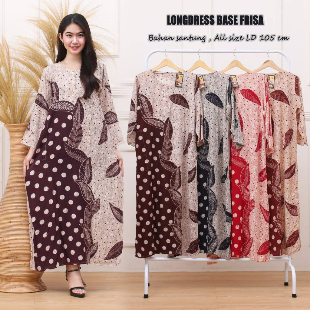 LONGDRES BUSUI BIANCA LENGAN PANJANG DASTER MURAH BAHAN ADEM KANCING DEPAN BUSUI BUMIL