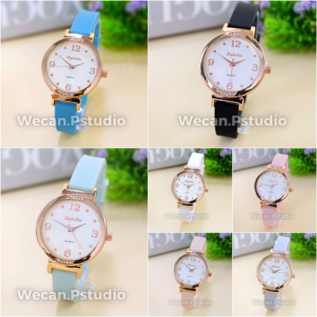 JAM TANGAN WANITA ROYAL FASHION KEKINIAN DIAMOND TERMURAH TALI KARET PREMIUM