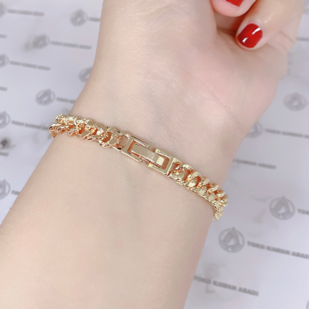 Gelang Tangan Xuping Gold Perhiasan Fashion Wanita Dewasa Rantai Permata Love Bola 28