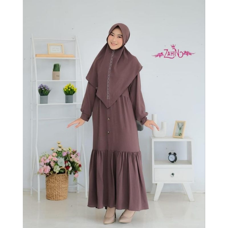 GAMIS RAFISA LIANA ORI zahin set hijab dan TAMARA ALFARO syari wanita remaja terbaru ootd model kekinian layer kancing new muslimah