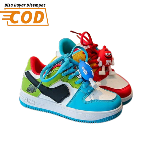 SH2306 Sepatu Sneakers Anak TK PAUD SD Casual Anak Sepatu Anak Laki Laki dan Perempuan Import Sepatu Kets Anak Sepatu Tali Anak Sepatu Anak Import Harga Termurah Size 26-37