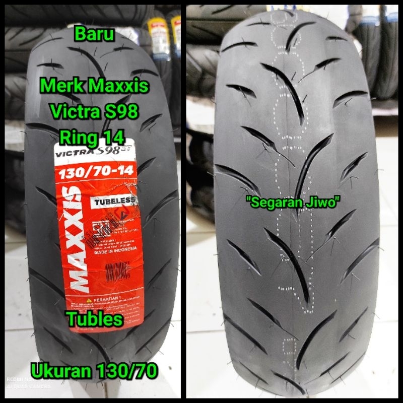 Ban tubles matic ring 14 ukuran 130/70 merk maxxis victra S98 ban belakang honda PCX 150 ukuran besa