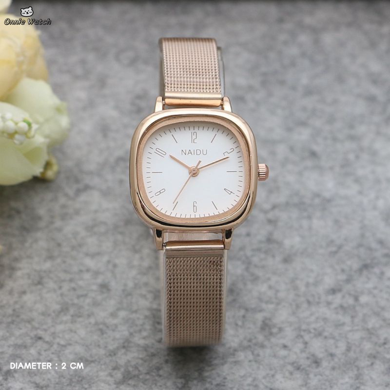 ONNIE Jam Tangan Wanita Naidu Stainless Steel Analog Vintage Style KY-NA01