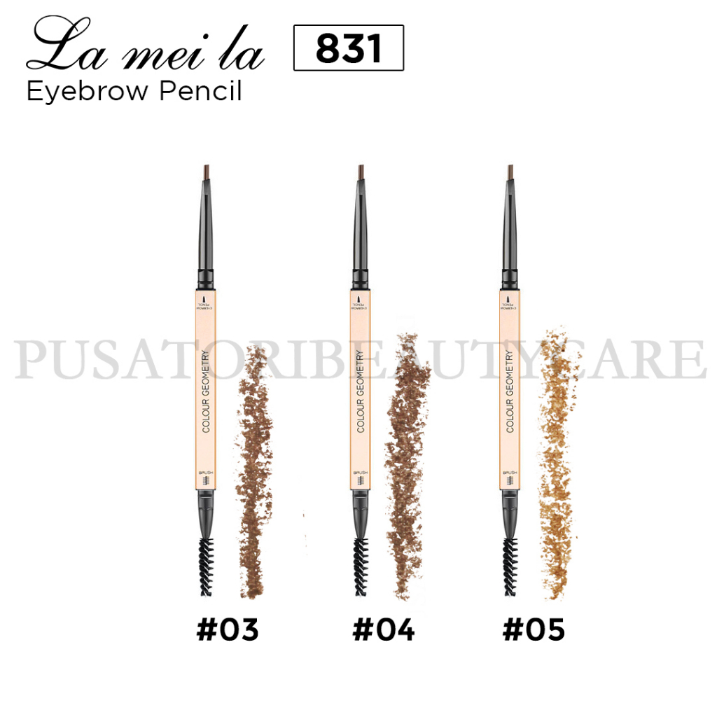 LAMEILA 831 Eyebrow Pencil COLOUR GEOMETRY Pinsil Alis Anti Air