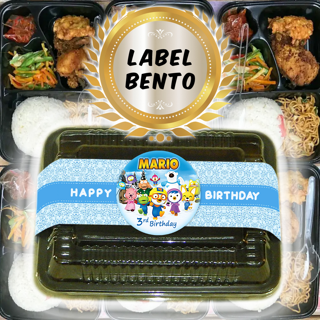 

PORORO - LABEL BENTO / LABEL AQIQAH / LABEL NASI BENTO ULTAH ULANG TAHUN
