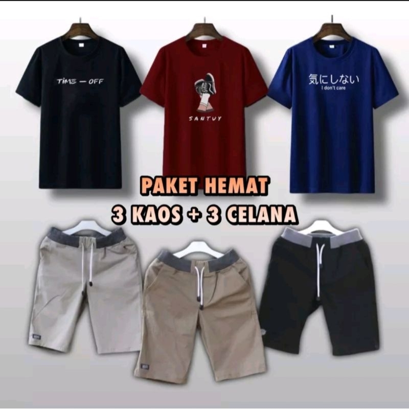 setelan celana dan kaos pria dewasa