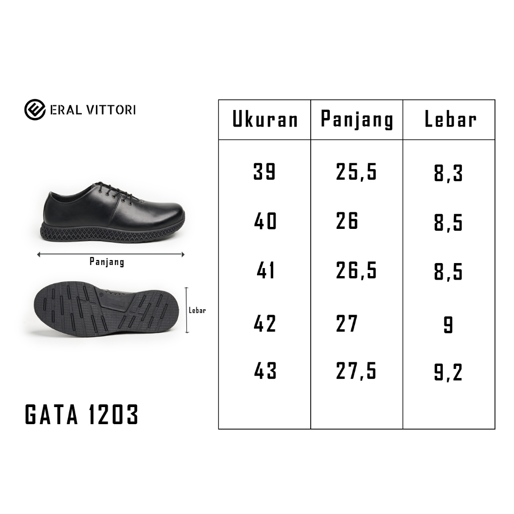 Eral Vittori - Gata 1203 Sepatu Formal Pria Sneakers Casual