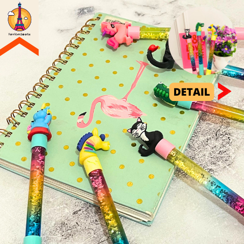 

Pulpen Gel Gliter Karakter Animal Zoo Kucing Buaya Unicorn Tinta Hitam 0,38mm Tersedia Refill Pen Glitter Gift Stationery For School Alat Tulis Kantor Sekolah Ready Grosir Kado Ulang Tahun READY COD