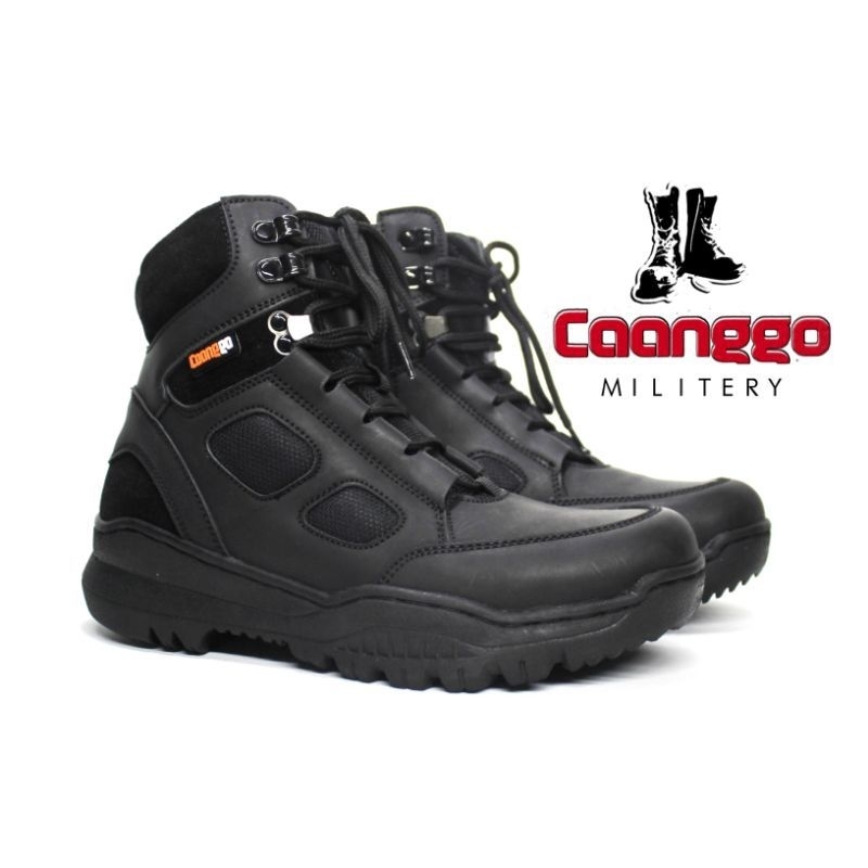 Caanggo - Sepatu boots safety hiking pria C-74L Hitam