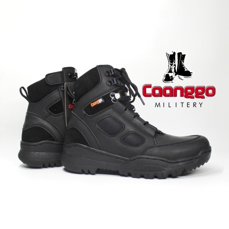 Caanggo - Sepatu boots safety hiking pria C-74L Hitam