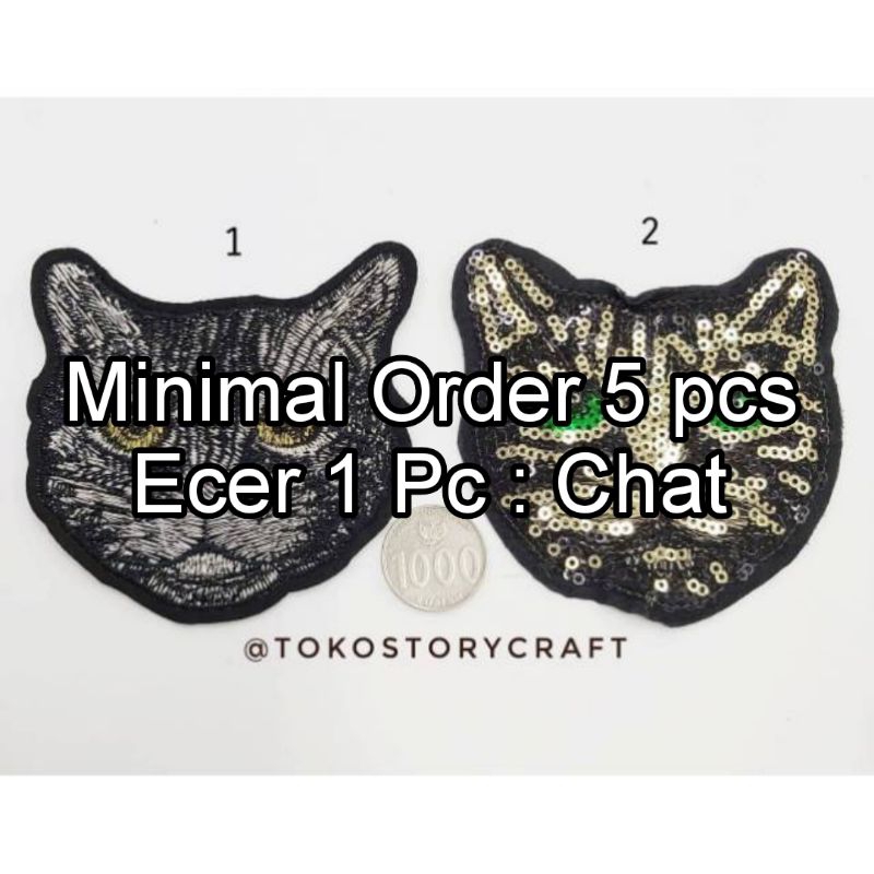 IRON PATCH CAT / EMBLEM BORDIR KUCING