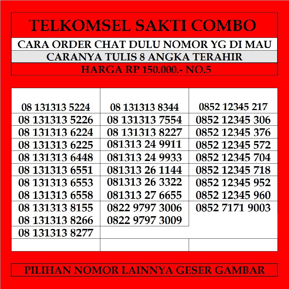 Nomor Cantik Simpati SP 150 Kartu Perdana Telkomsel Prabayar