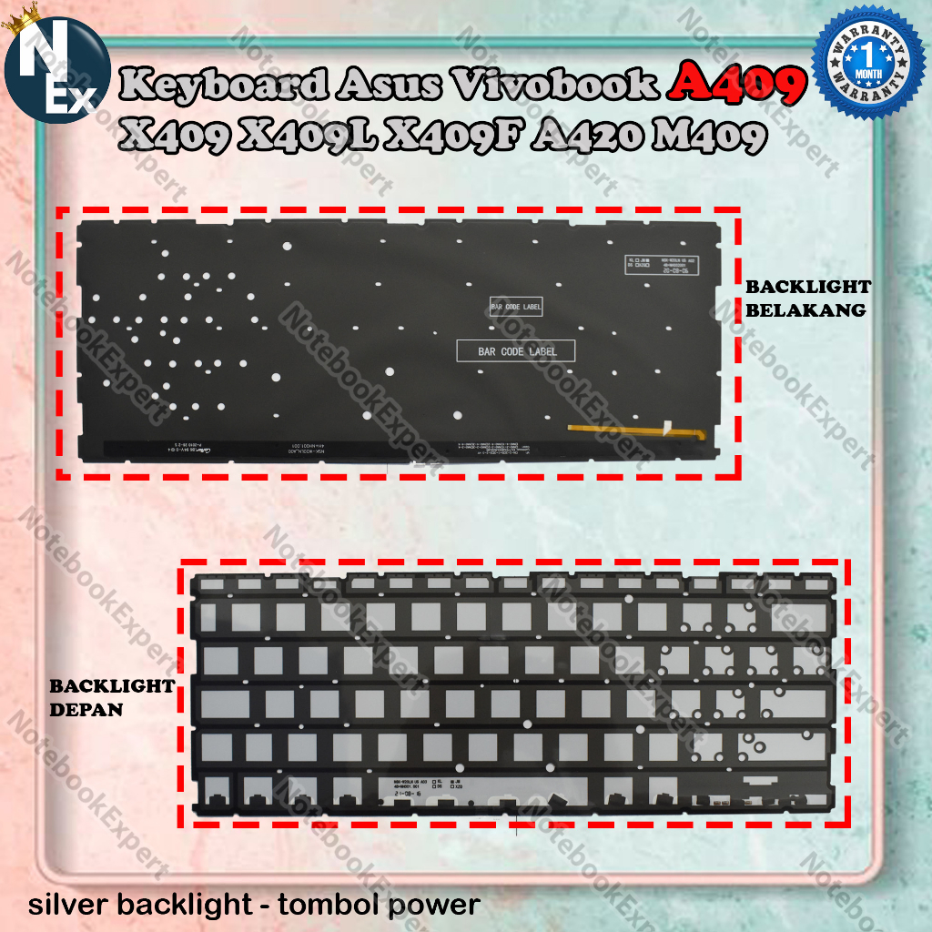 Keyboard Asus Vivobook A416 A416M A416MA A416J A416JP A416F SILVER