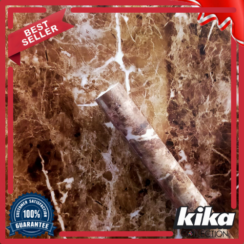 Wallpaper Dinding Motif Marmer 45cm x 10m BROWN ROYALWallpaper Sticker Wallstiker Wallpaper Sticker 