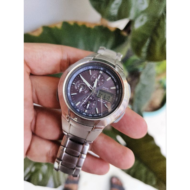 jam tangan casio wave ceptor anadigi tough solar wva 500j original