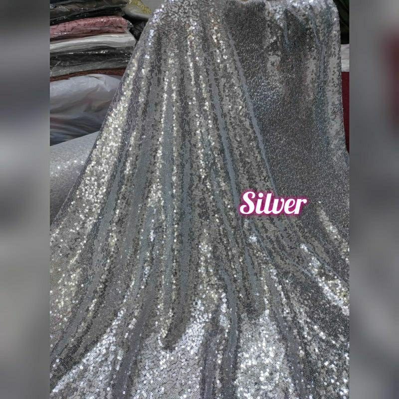 Kain 1000 payet // BAHAN SEQUIN buat gaun pengantin