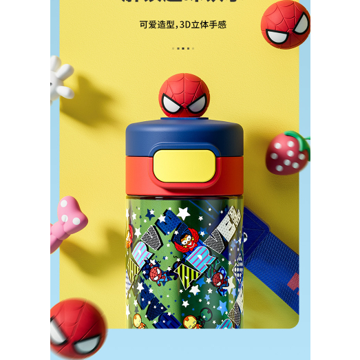 Disney character head botol air minum teguk 530ml spiderman/mickey/minnie 530ml WD8123