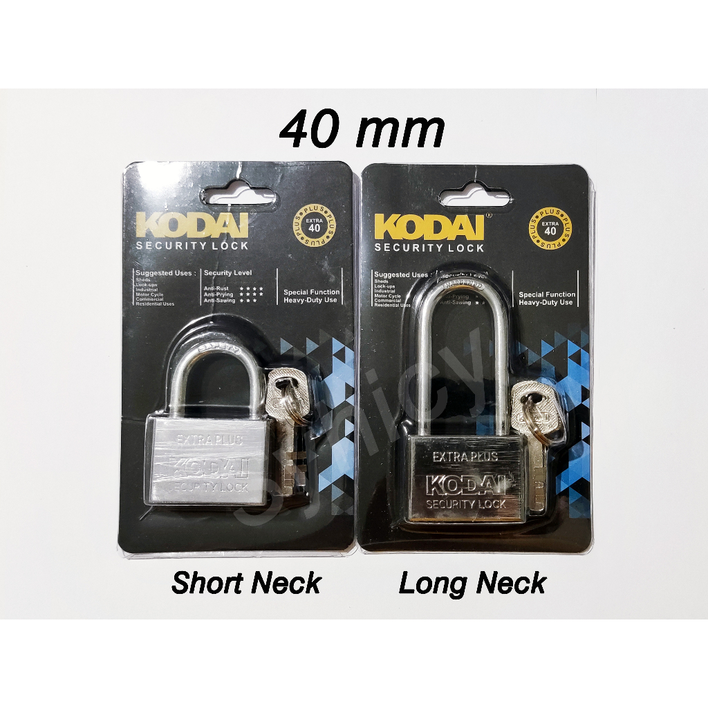 Gembok KODAI 40 mm Leher Pendek Panjang / Padlock Short Long Neck Original