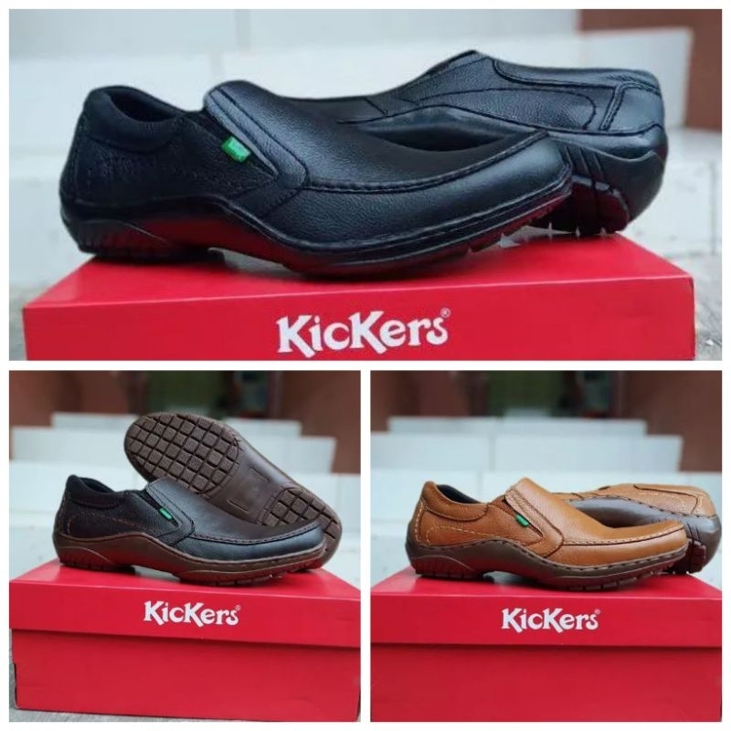 Sepatu pria Pantofel Kulit Kickers  Pantofel   Casual sepatu kulit pria