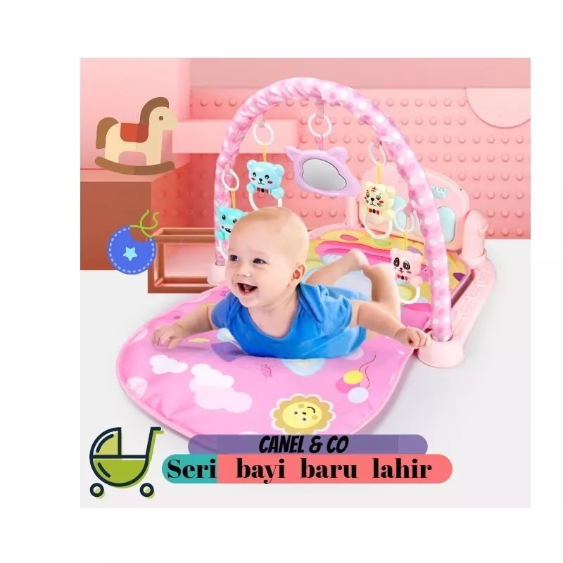 MAINAN BAYI PLAY GYM RATLE MATRAS TEMPAT BERMAIN BAYI BABY'S GYM PIANO MY BABY TOYS PLAY GYM play ga