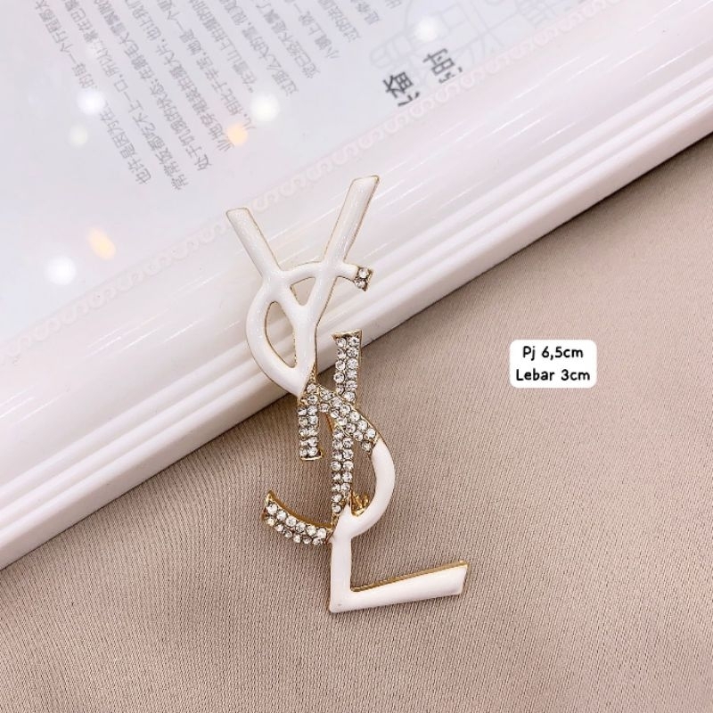 Bros import Bros ysl cantik untuk hiasan baju di dada kualitas Import Peniti Baju Import swarovsky bros Premium fashion import bahan Bagus B04