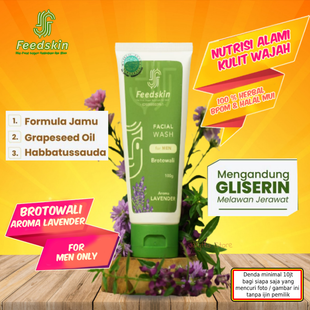 Feed Skin Salina Herbal I Feed Skin Natural Facial Wash Brotowali Aroma Lavender