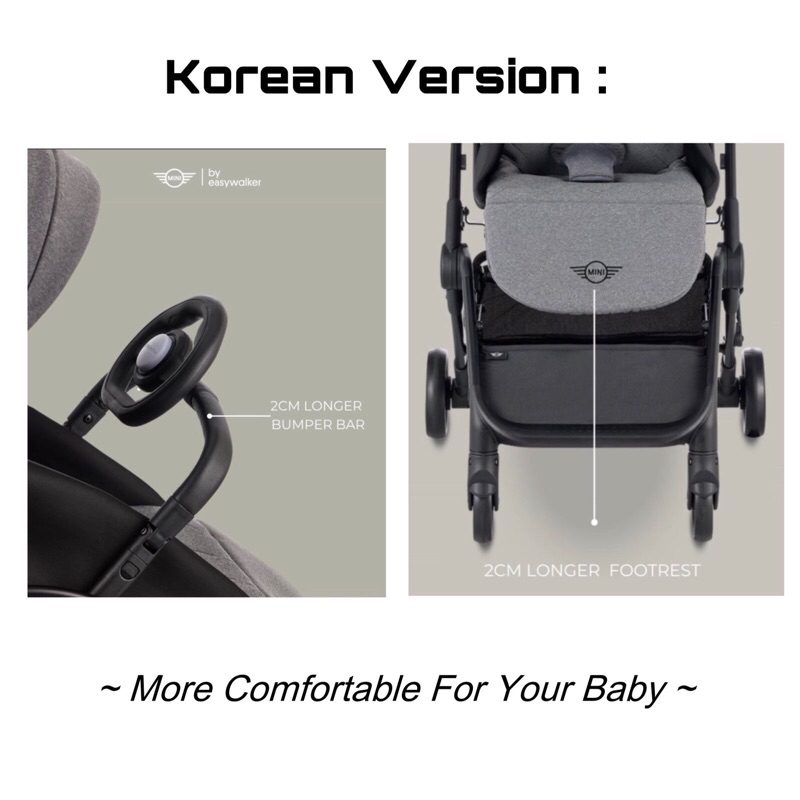 (BEST SELLER) EASYWALKER MINI BUGGY TURN STROLLER - STROLLER BAYI (Easy Walker) KOREAN VERSION / newborn stroller sampai 22kg / autofold / stroller travelling / original / compact / berputar 360 derajat / stroller 2 arah / hadap luar / hadap orangtua