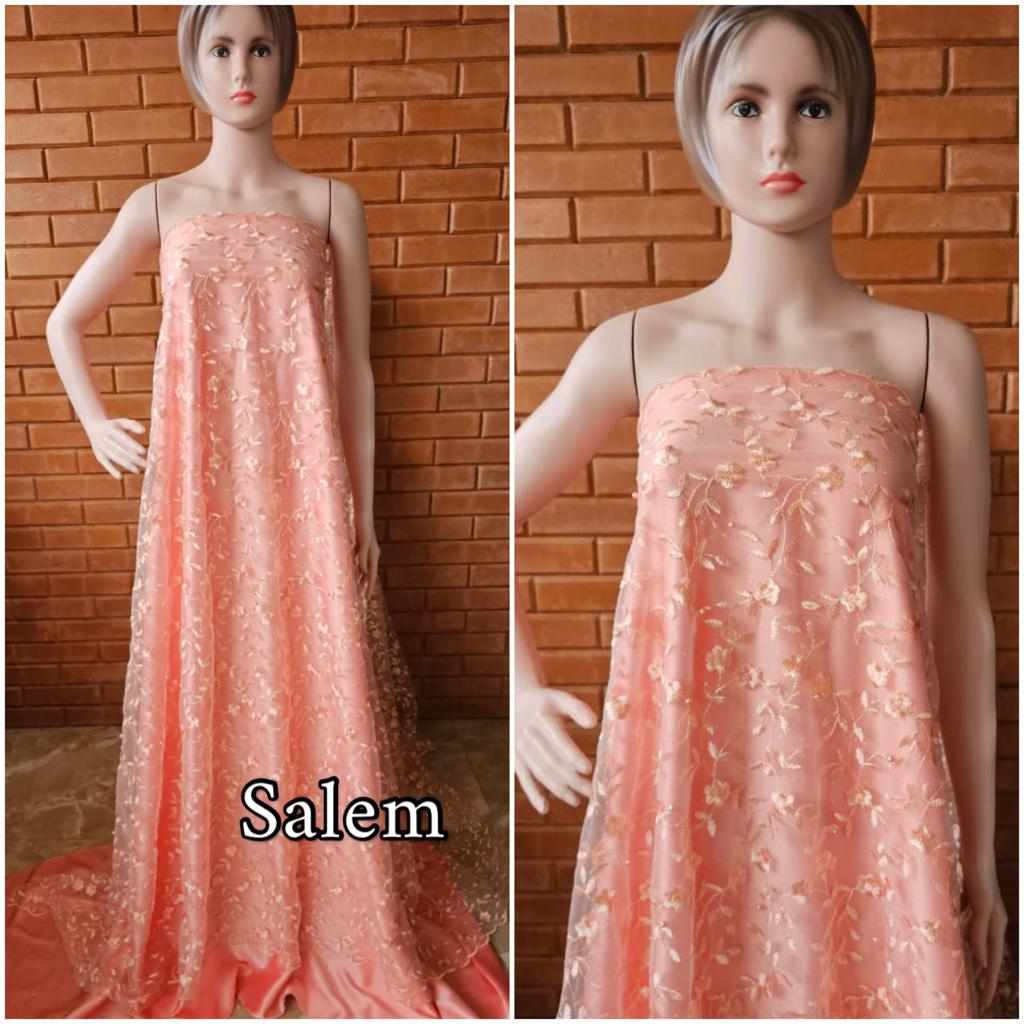 Kain tile Tulle tule akar mutiara bahan brokat mutiara TERMURAH/seragaman/gaun/dress/tunik