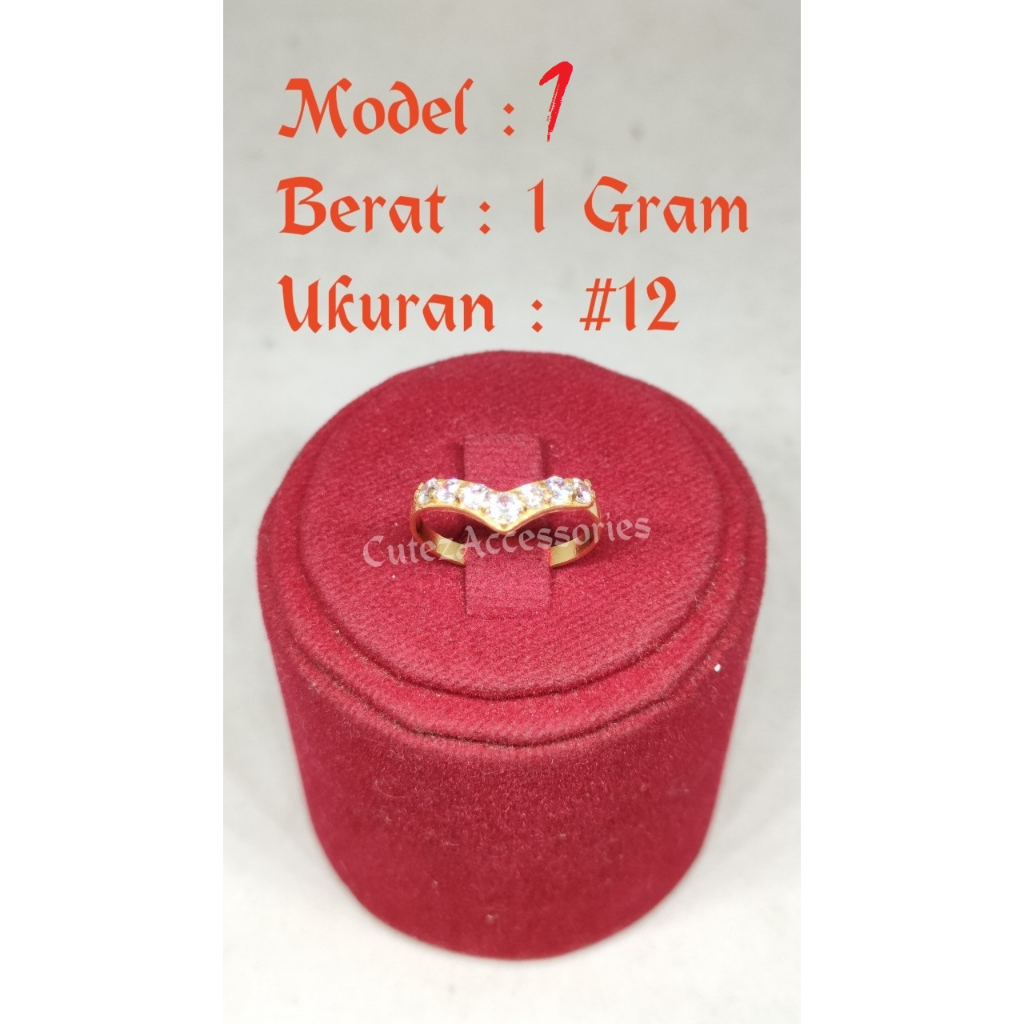 Cincin Dewasa Aurel 1 Gram Emas Muda