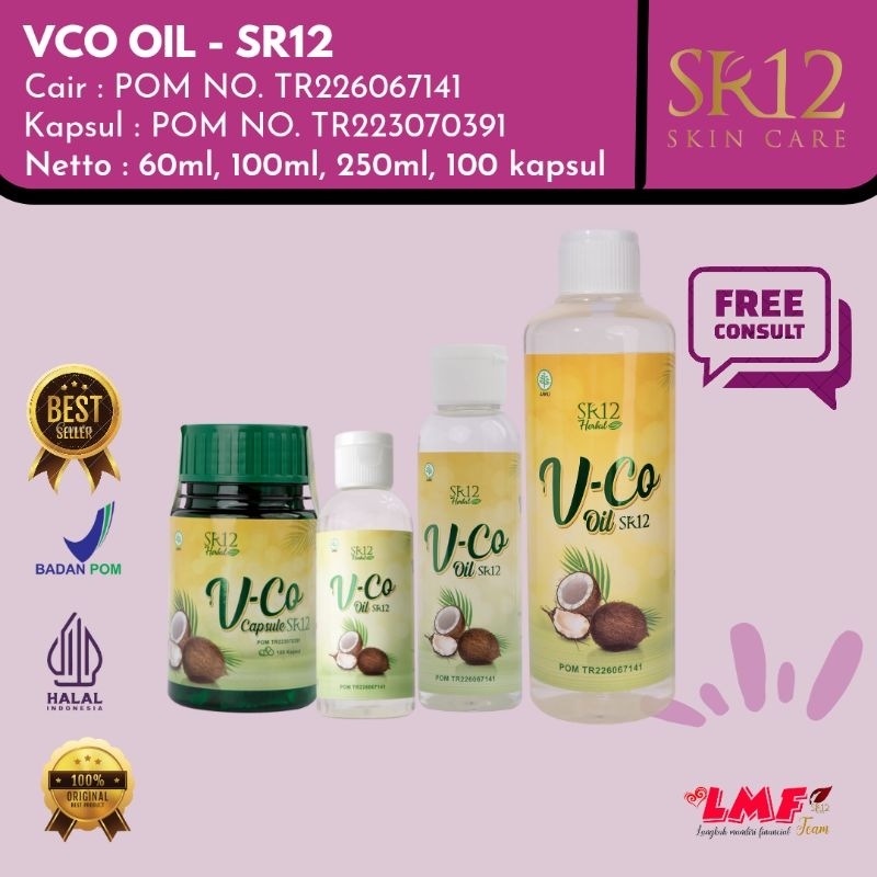 VICO OIL DAN KAPSUL SR12 Minyak kelapa murni