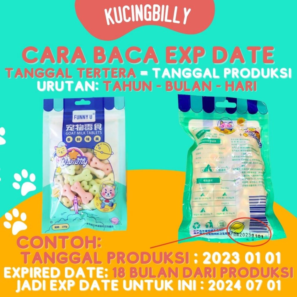 FUNNY U GOAT MILK SNACK KALSIUM KUCING ANJING CEMILAN TREAT