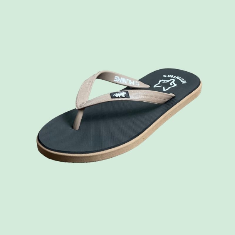 Munims Sandal Jepit Pria Santai Anti Slip Flip Flop Wide Sendal Japit Mix Milo