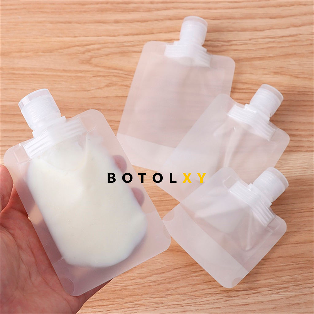 Botol Travel Untuk Lotion Sabun Shampo Pouch Refill Fliptop Tebal Wadah Tempat Sabun Cair Bahan Tebal