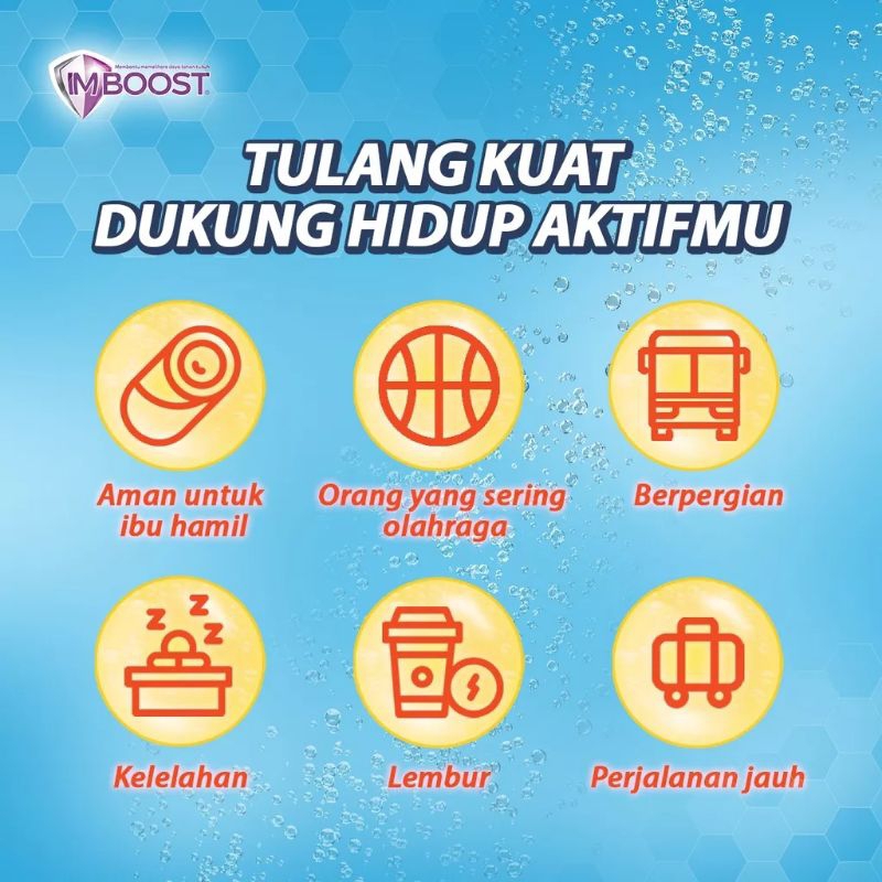 IMBOOST BONE EFFERVESCENT 8S - MEMBANTU MEMELIHARA KESEHATAN TULANG DAN GIGI