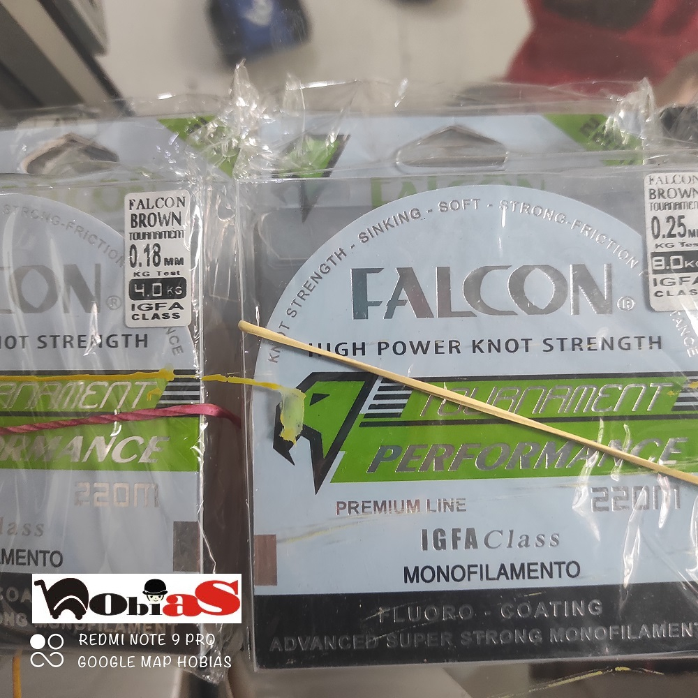 Senar Pancing 220m Falcon Brown Tournament 0.16 0.18 0.20 0.23 0.26 0.28 0.45 0.50