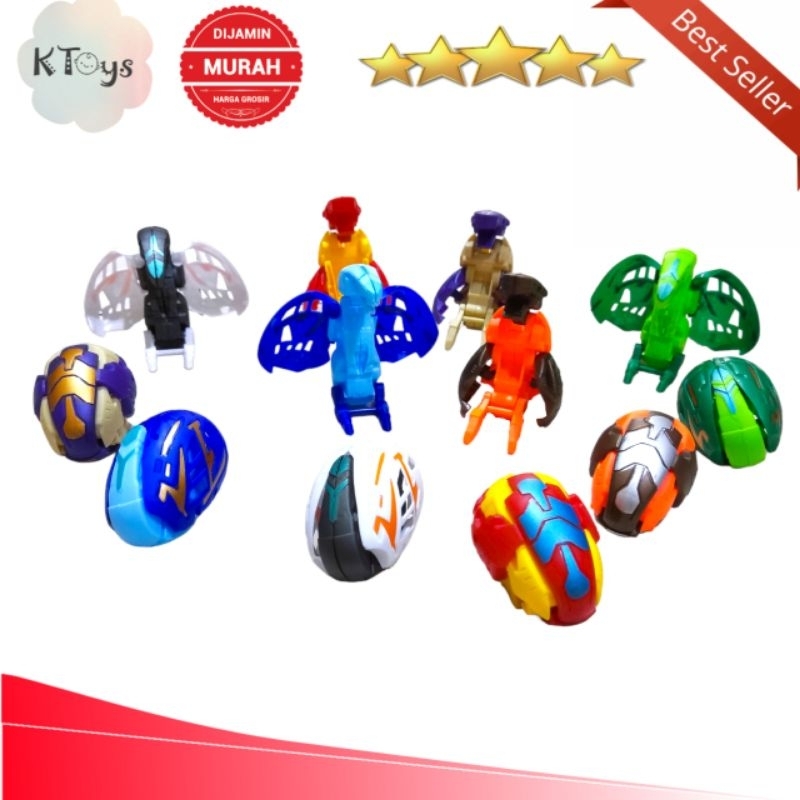 Mainan anak robot telur dinosaurus ukuran kecil