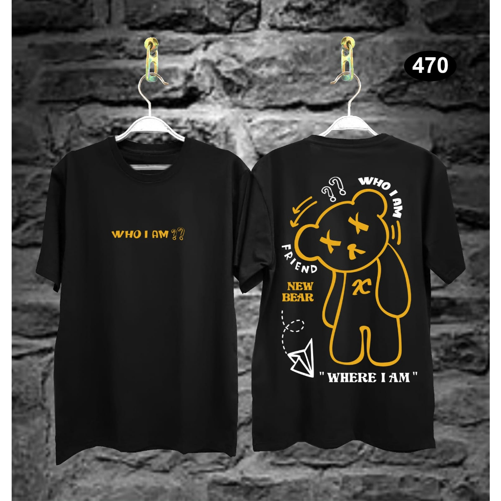 Kaos Tshirt Pria Terbaru Boneka Who i Am Putih Samurai Jepang Distro Lengan Pendek Motif Sablon Bergambar Keren