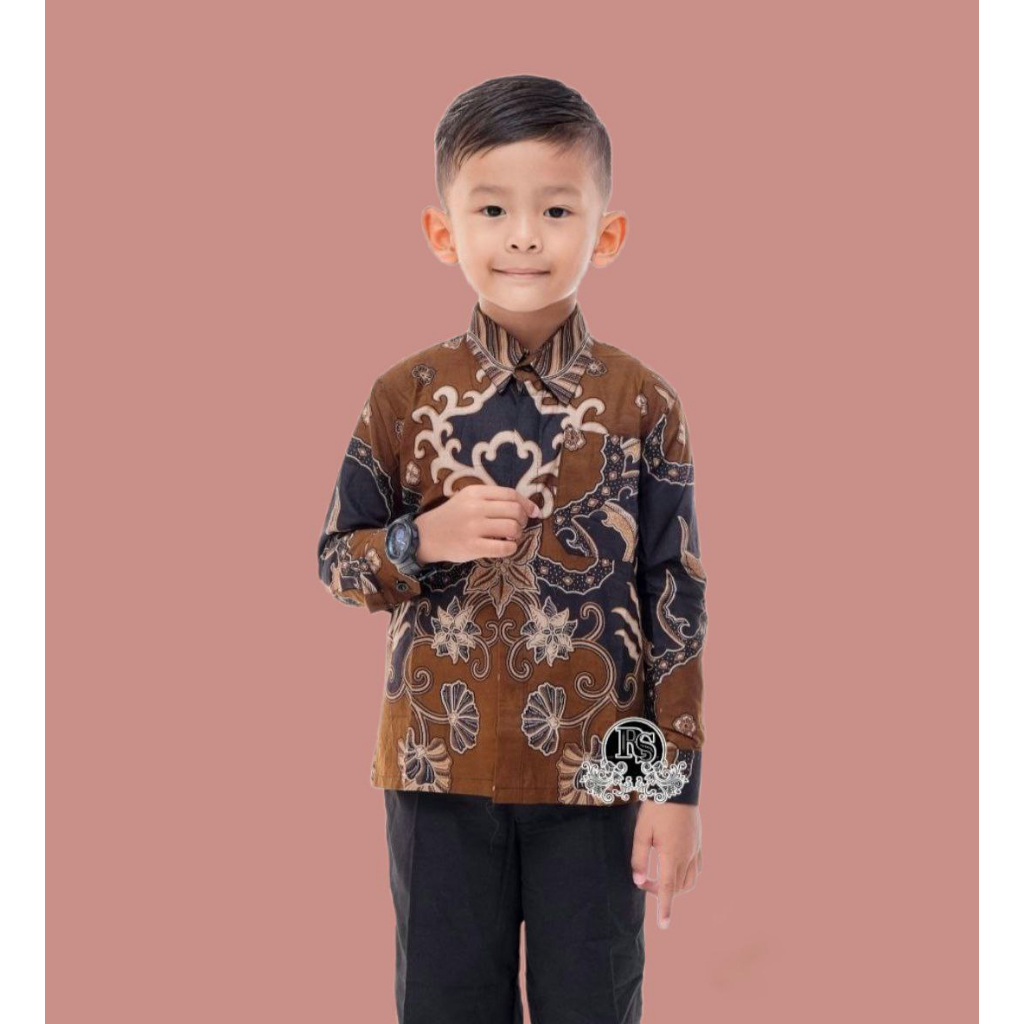 TERBARU Kemeja batik anak lengan panjang usia 1 - 13th termurah dan berkualitas