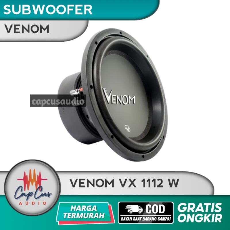 SUBWOOFER VENOM 12 INCH DOUBLE COIL VX 112 W / SUBWOOFER VENOM 12 INCI