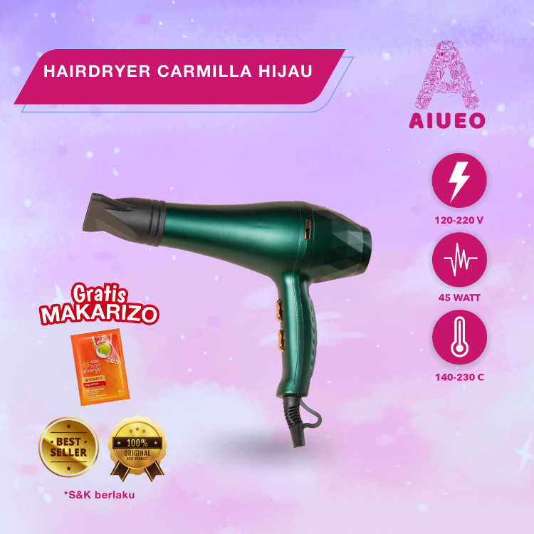 Hair Dryer Low Watt - Pengering Rambut Profesional Salon Carmila | Hair dryer Murah | Pengering Rambut LOW WATT