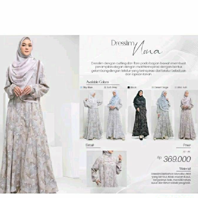 Dresslim Nona Rabbani - Gamis Nona Rabbani - Baju Gamis Rabbani - Gamis Dewasa - Gamis Rabbani Terba
