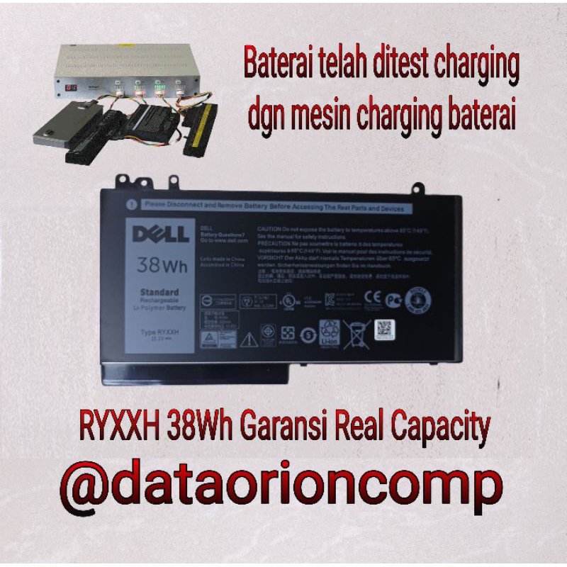 Baterai Battery Dell Latitude 12 5000 E5250 E5450 E5550 RYXXH