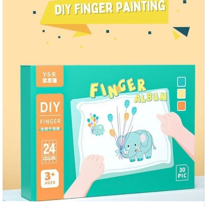Finger Painting Mewarnai Dengan Tangan | Mainan Edukasi Cat Jari Aman Untuk Anak